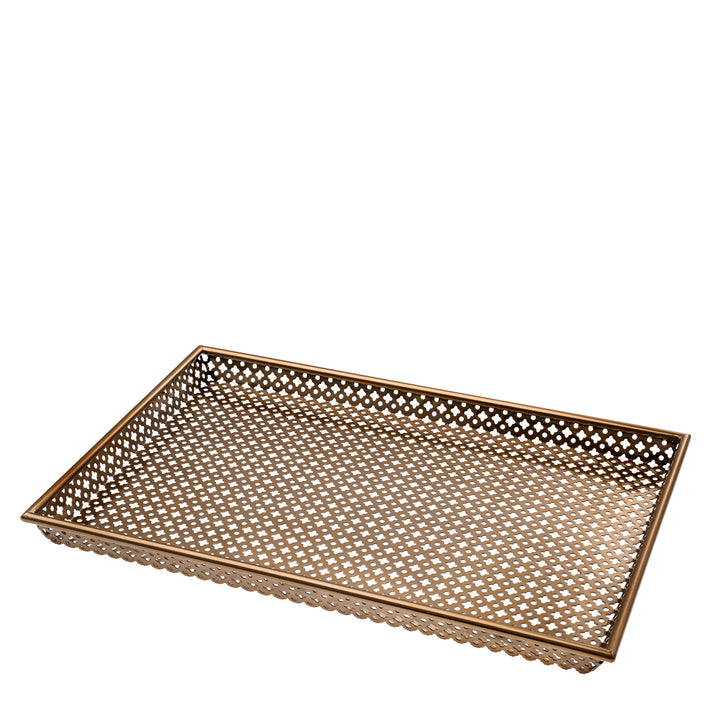 Eichholtz Sirenuse Serving Tray - Antique Brass (Available in 2 Sizes)