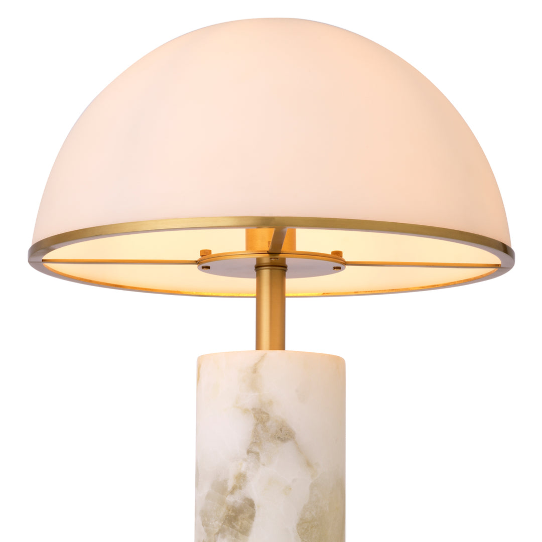 Table Lamp Vaneta - Antique Brass Finish Alabaster UL