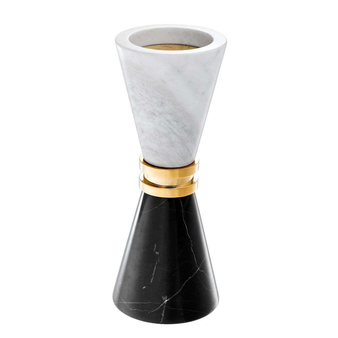 Eichholtz Diabolo Candle Holder - Black And White Marble