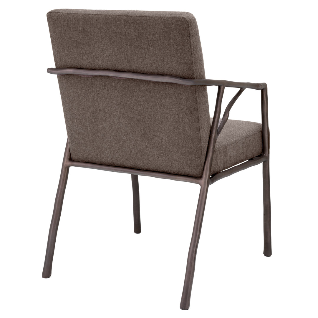 Antico Dining Chair - Brown & Bronze