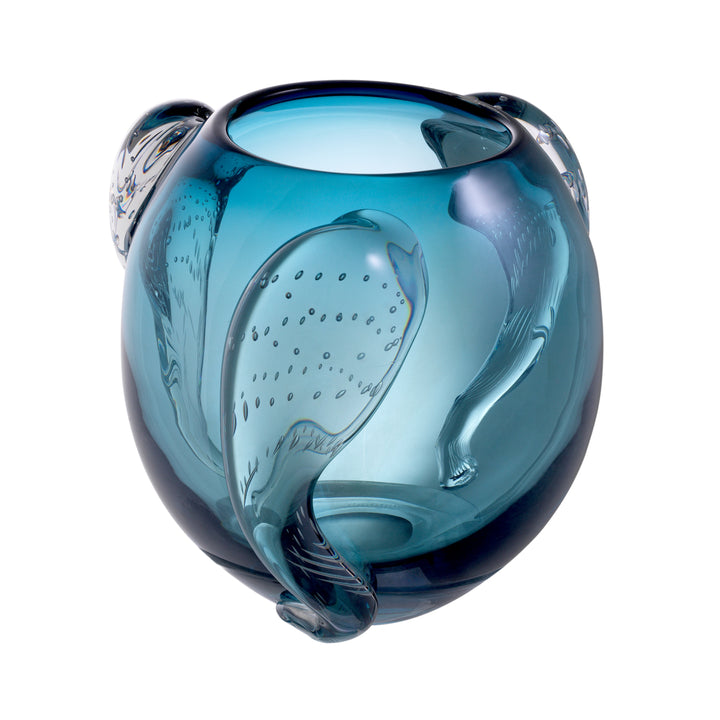 Eichholtz Sianluca Vase Large - Blue & Clear