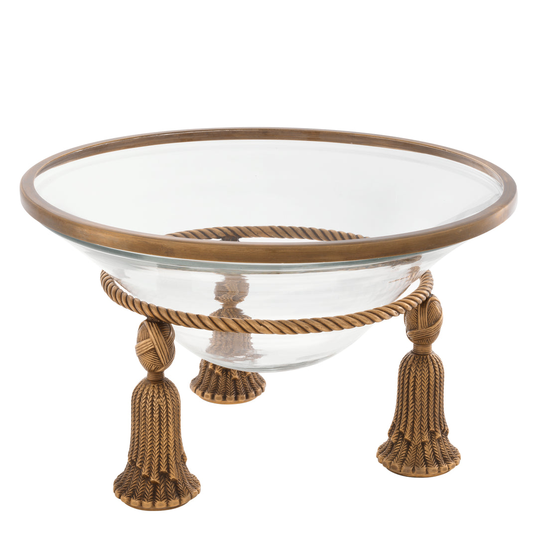 Eichholtz Tassel Decorative Bowl - Vintage Brass
