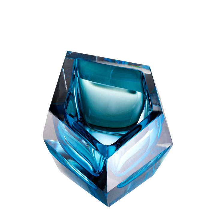 Eichholtz Alma Decorative Bowl - Blue Crystal Glass