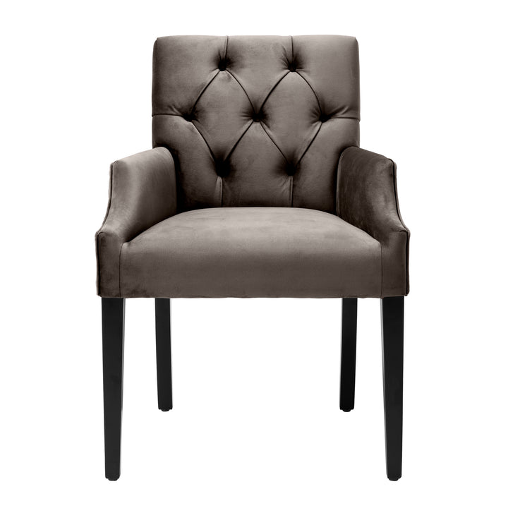 Atena Dining Chair with Arms - Gray