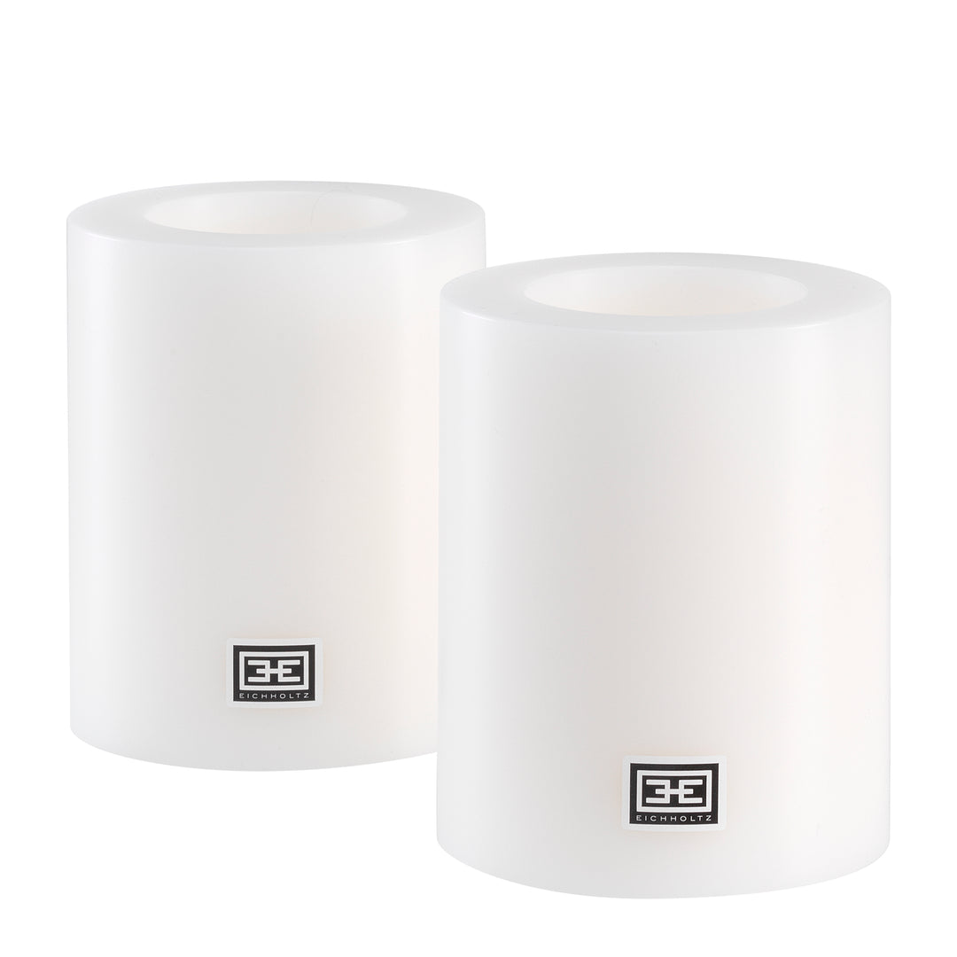 Eichholtz Artificial Candle White Set Of 2 - Available in Sizes