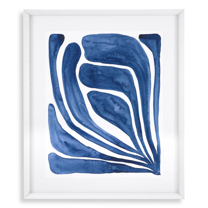 Eichholtz Print Blue Stylized Leaf - Set Of 2