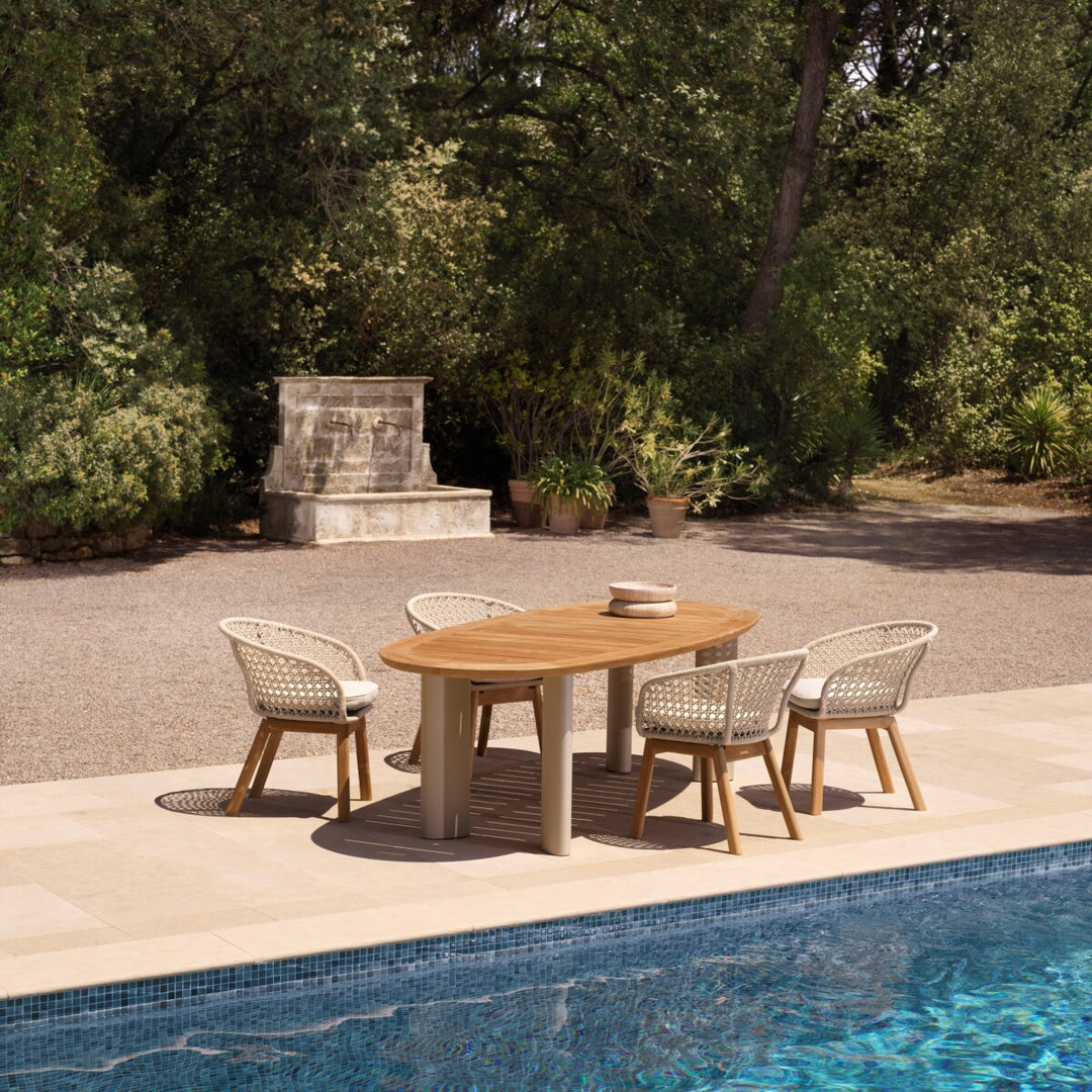 Eichholtz Outdoor Dining Table Free Form Natural Teak