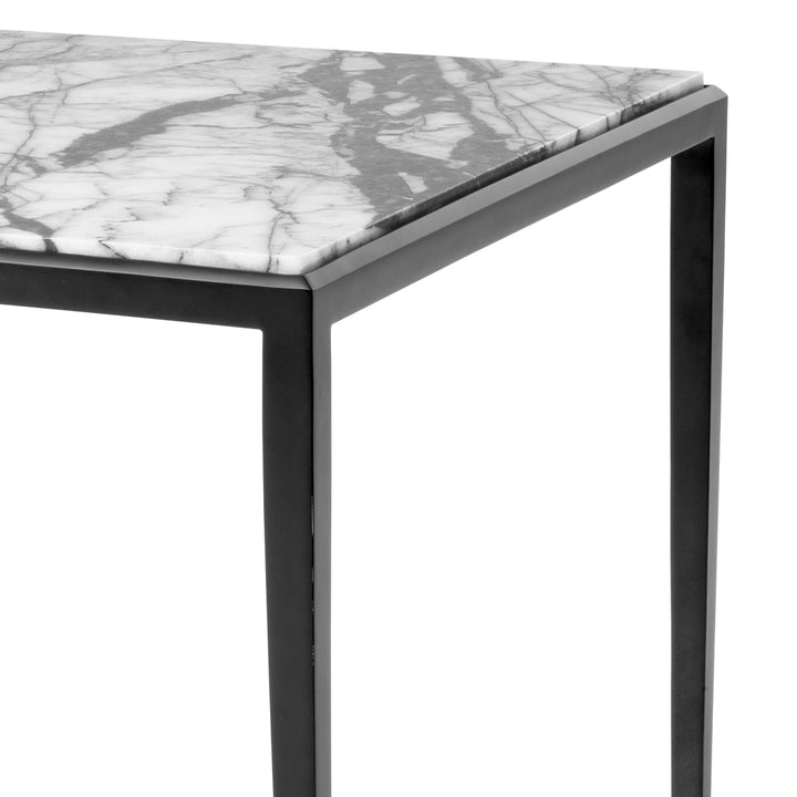 Henley Side Table - Bronze & White
