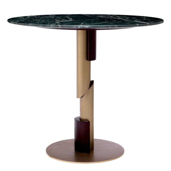 Eichholtz Dining Table Flow - Brushed Brass Green Marble