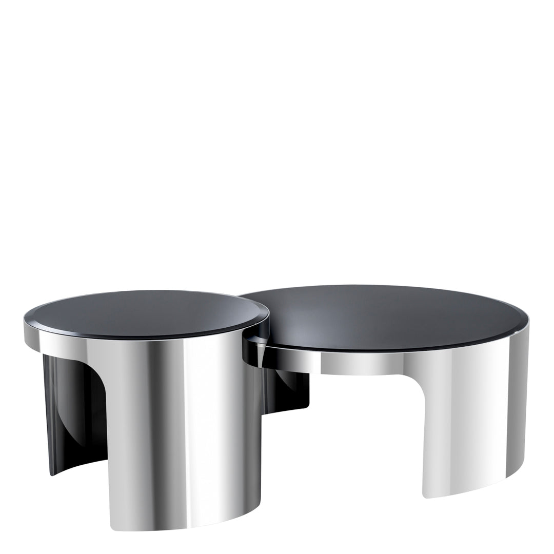 Piemonte Coffee Table - Set of 2 - Silver & Black