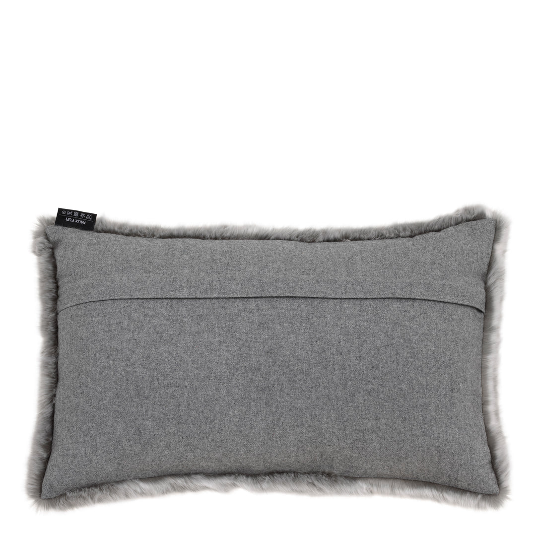 Alaska Pillow - Grey Faux Fur