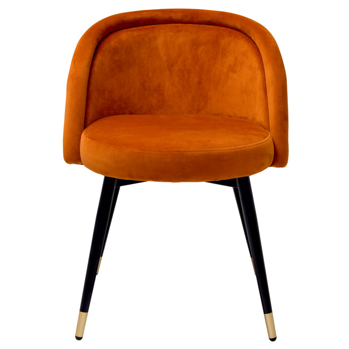 Dining Chair Chloé - Savona Orange Velvet Set of 2