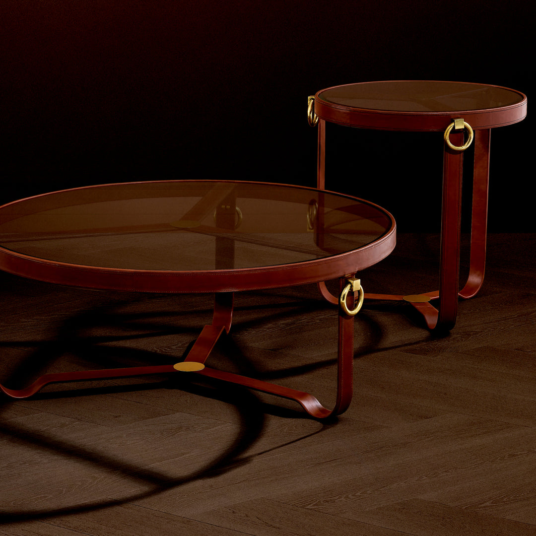 Belgravia Side Table - Brown & Gold