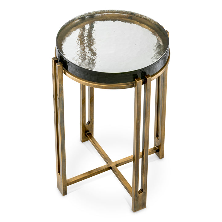 Eichholtz Side Table Claremont vintage brass finish