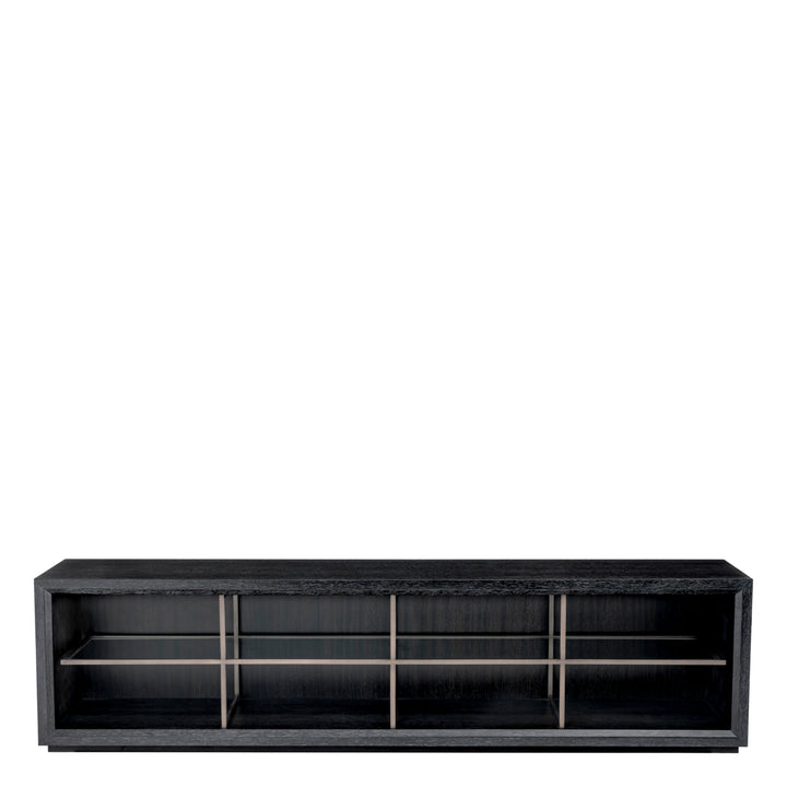 Eichholtz TV Cabinet Hennessey - Charcoal Grey Oak Veneer - Available in 2 Sizes
