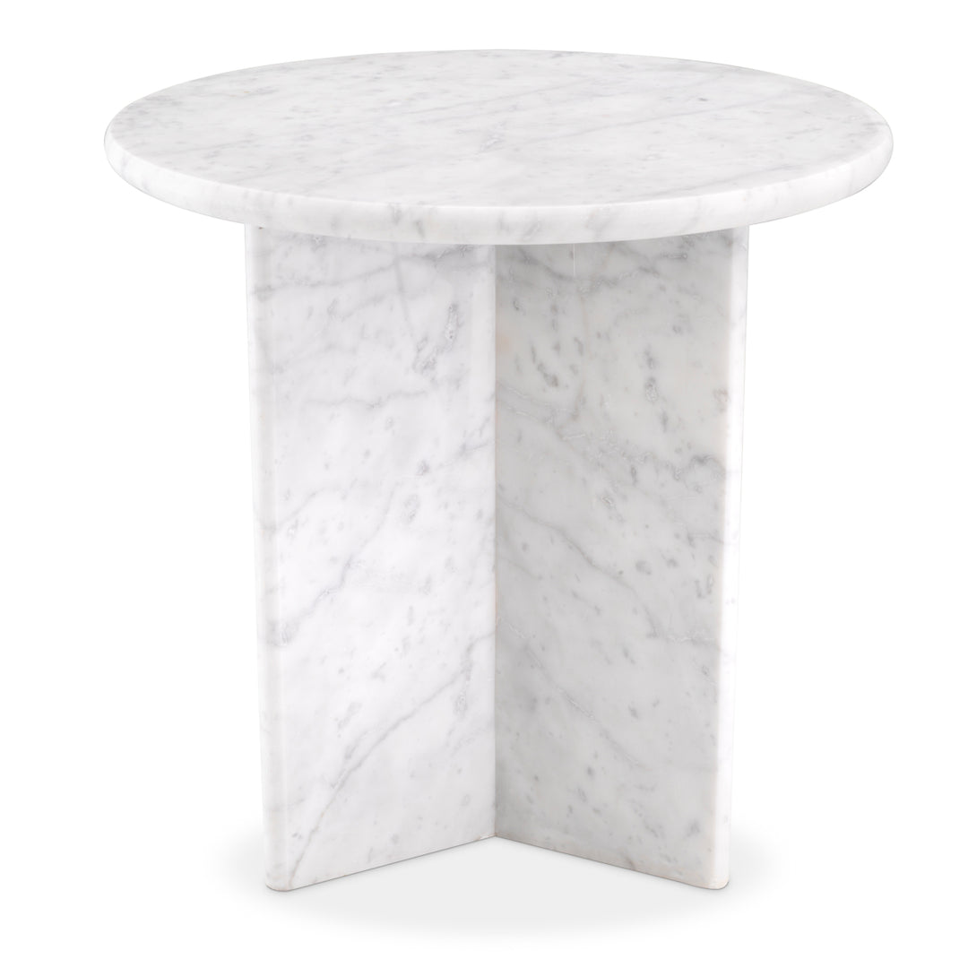 Side Table Pontini - Honed White Marble