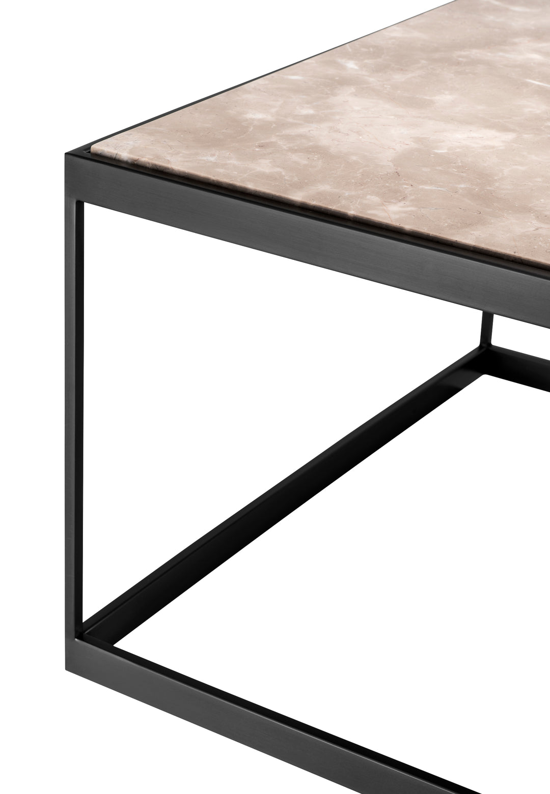 La Quinta Side Table - Bronze & Beige