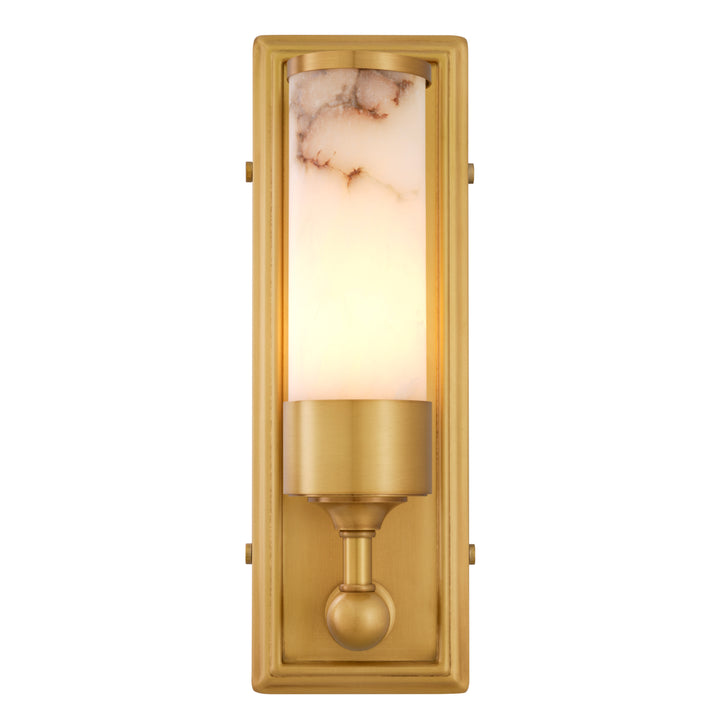 Wall Lamp Valentine - Antique Brass Finish Alabaster Ul