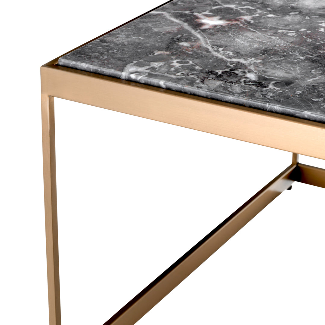 La Quinta Side Table - Bronze & Gray