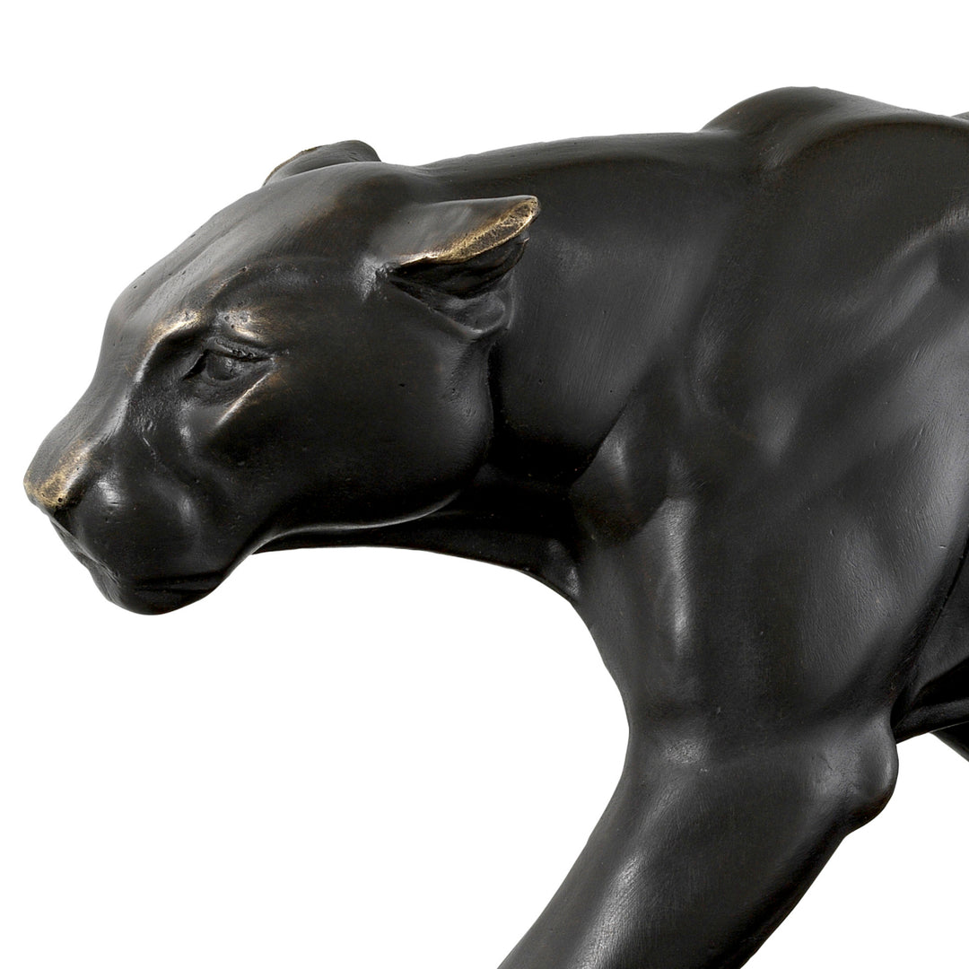 Eichholtz Panther on Marble Base Sculpture