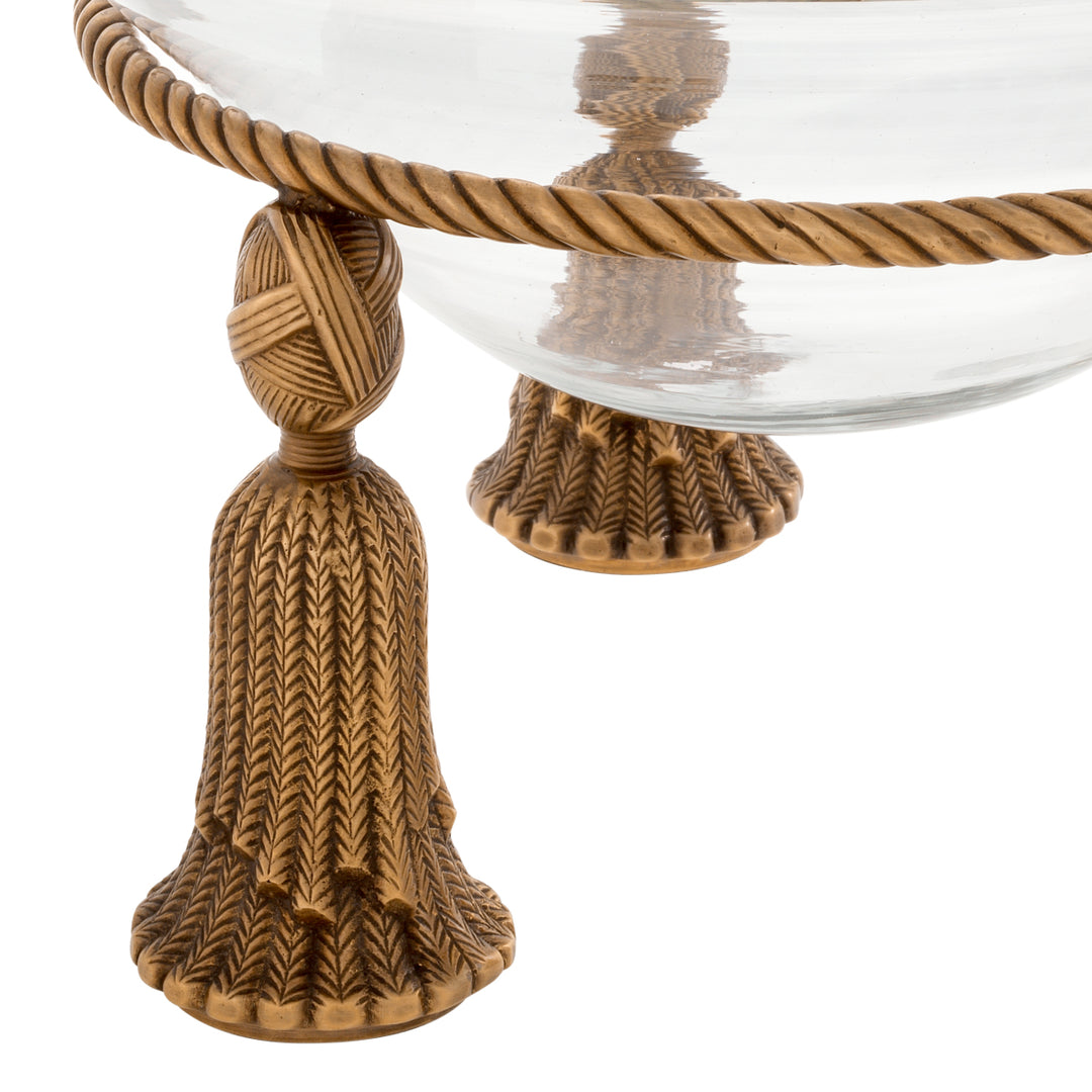 Eichholtz Tassel Decorative Bowl - Vintage Brass