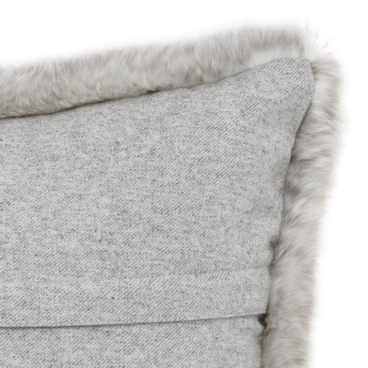 Alaska Pillow - Light Grey Faux Fur