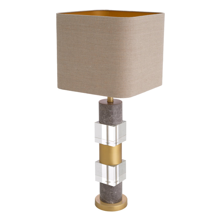 Table Lamp Cullingham - Grey Marble Including Shade UL