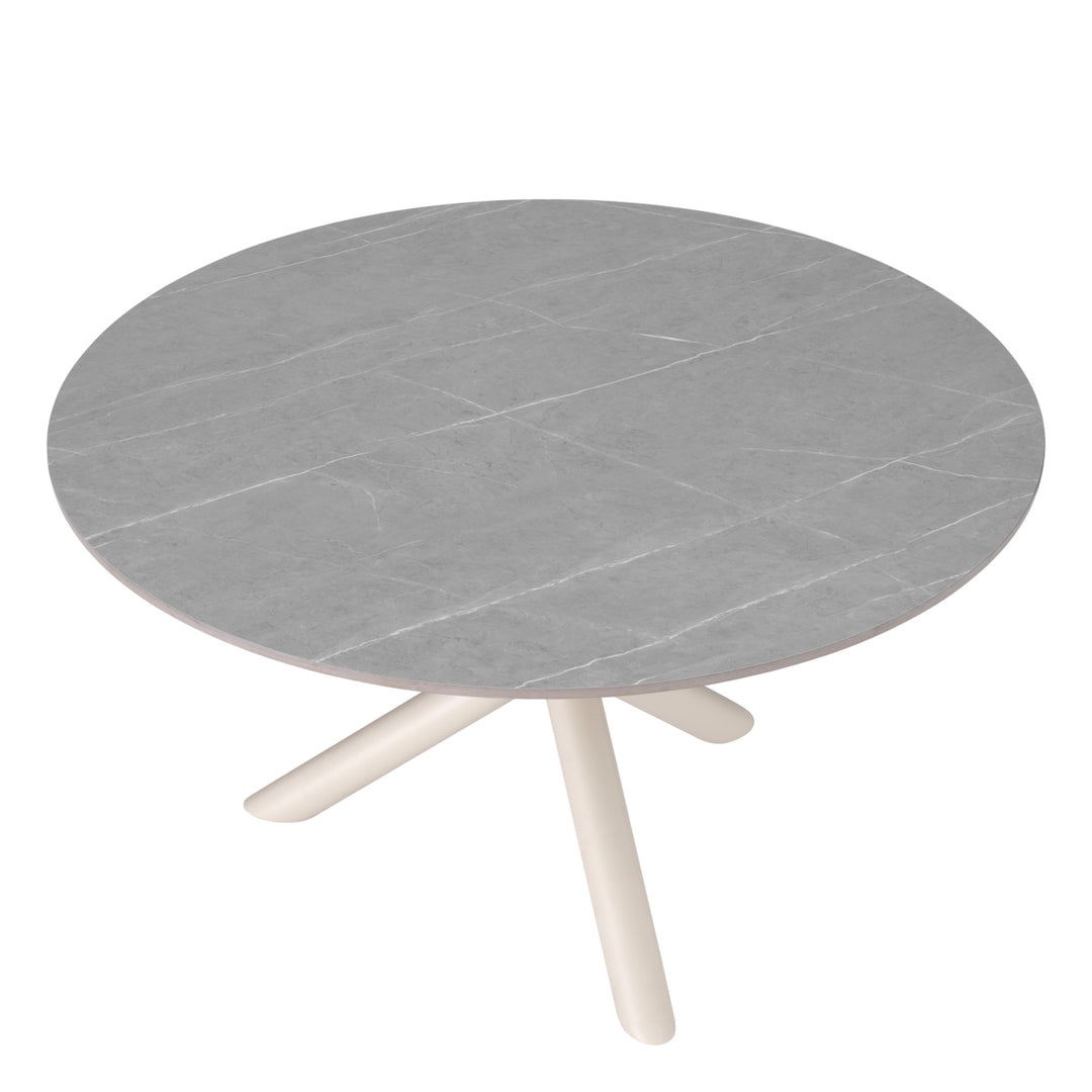 Outdoor Dining Table Nassau Light Grey Ceramic - Available in 3 Variants