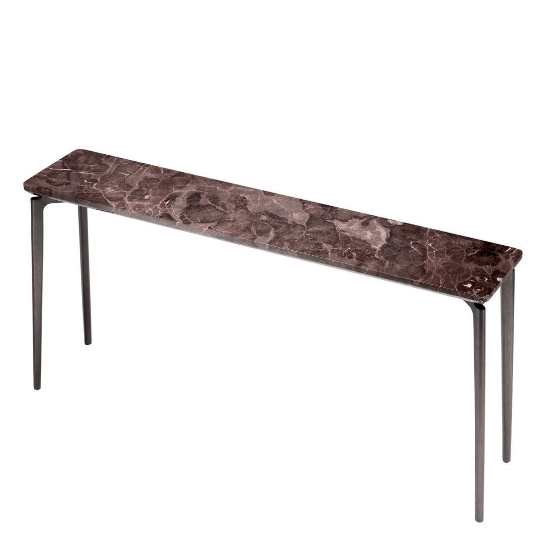 Console Table White House Brown Marble