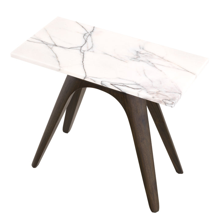 Eichholtz Side Table Borre Rectangular - Bianco Lilac Marble