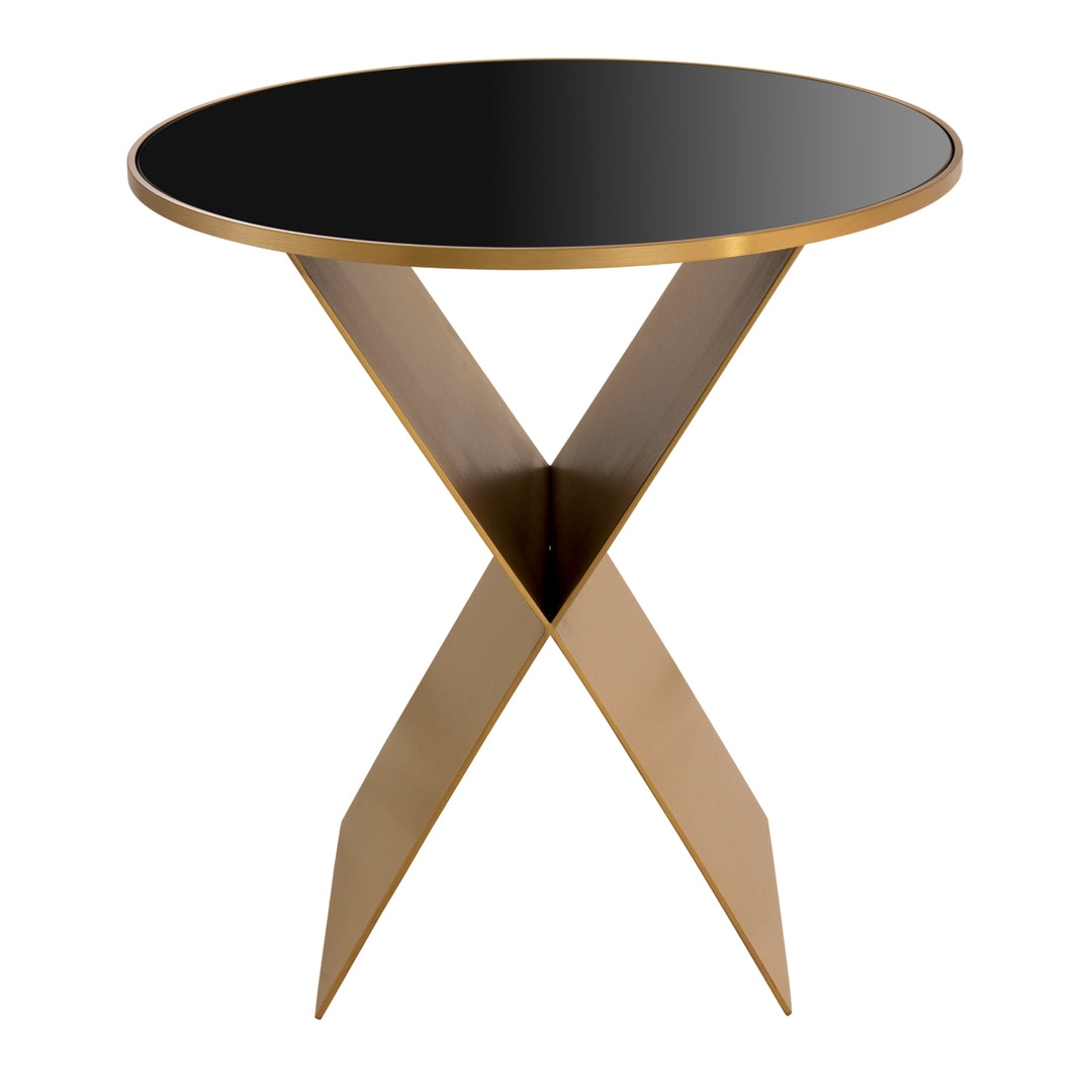 Fitch Small Side Table - Black & Gold