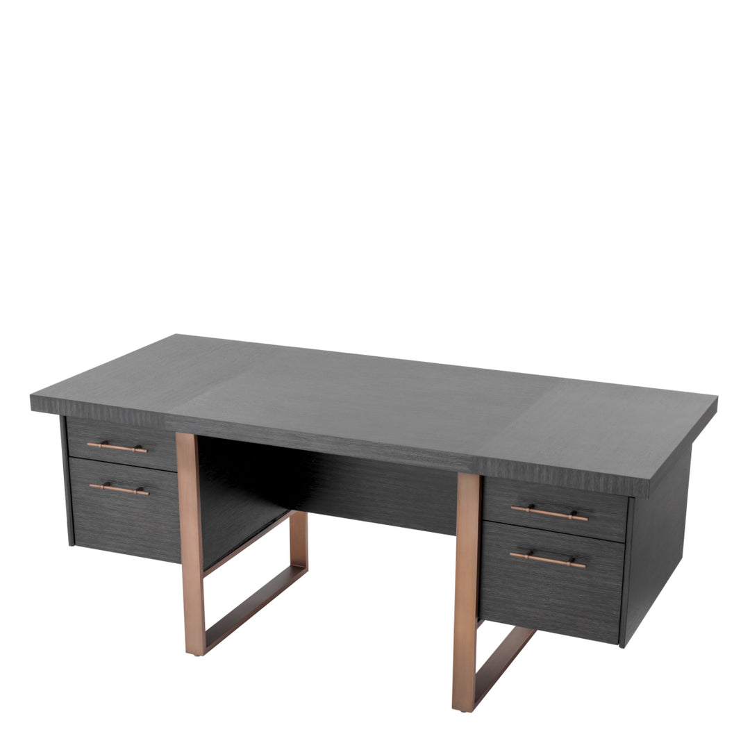 Canova Desk - Black & Bronze