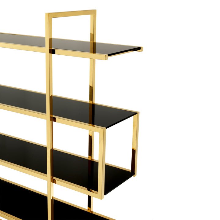 Soto Bookcase - Gold & Black