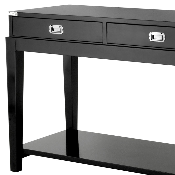 Military Console Table - Black