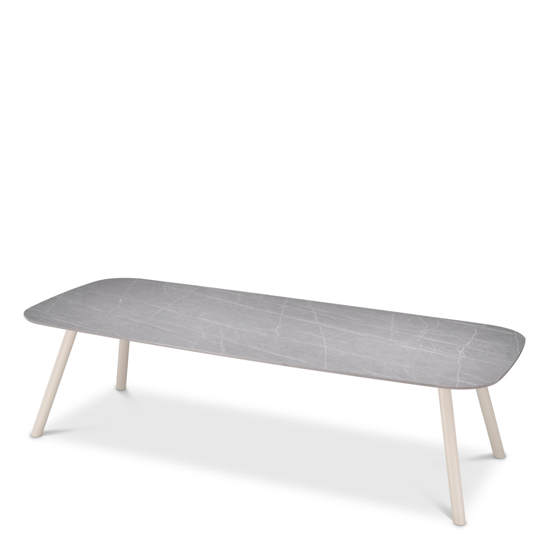 Eichholtz Outdoor Dining Table Nassau Light Grey Ceramic - Available in 3 Variants