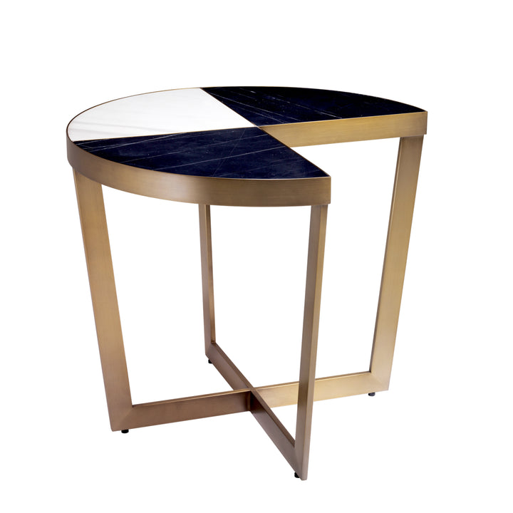 Turino Side Table - Gold & Black