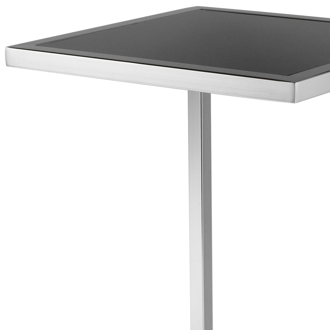 Galleria Side Table - Silver & Black