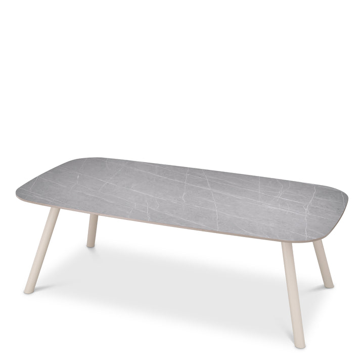 Outdoor Dining Table Nassau Light Grey Ceramic - Available in 3 Variants