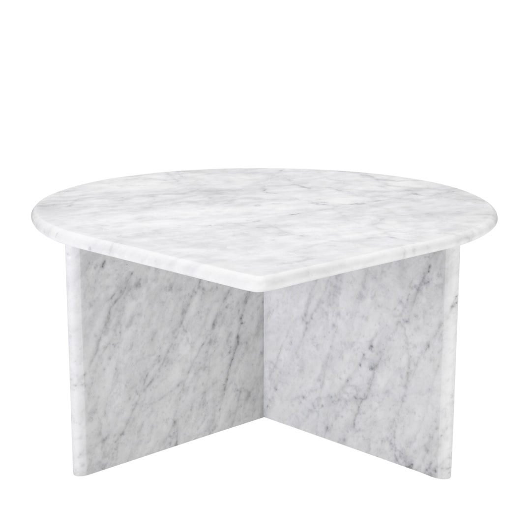 Coffee Table Naples - White Carrera Marble - Set Of 3