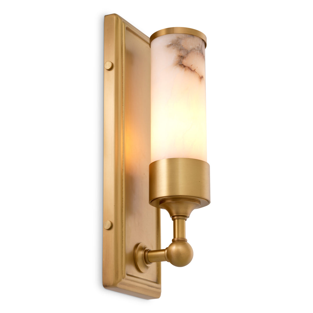 Wall Lamp Valentine - Antique Brass Finish Alabaster Ul