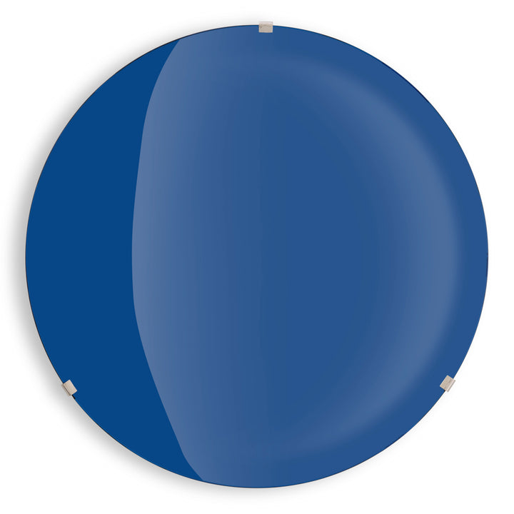 Laguna Wall Décor - Concave Mirror Glass & Solid Blue