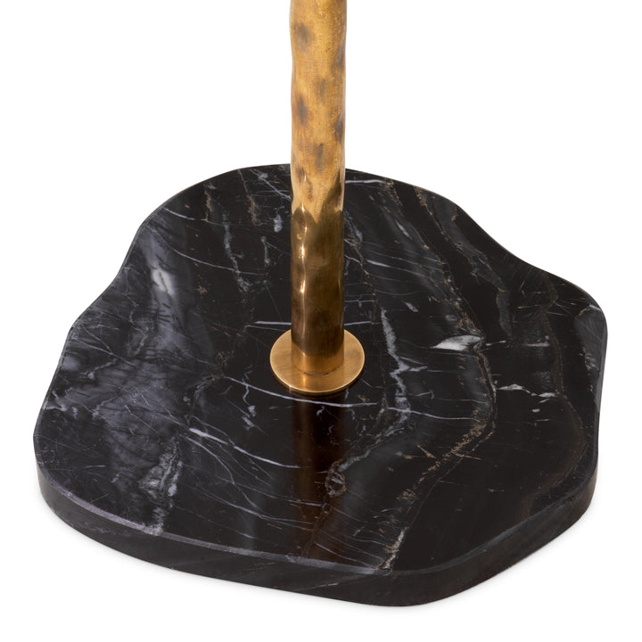Coatrack Stern - Vintage Brass Finish Black Marble Base