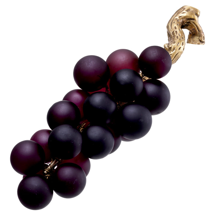 Eichholtz French Grapes Decorative Ornament - Purple Glass & Vintage Brass Finish
