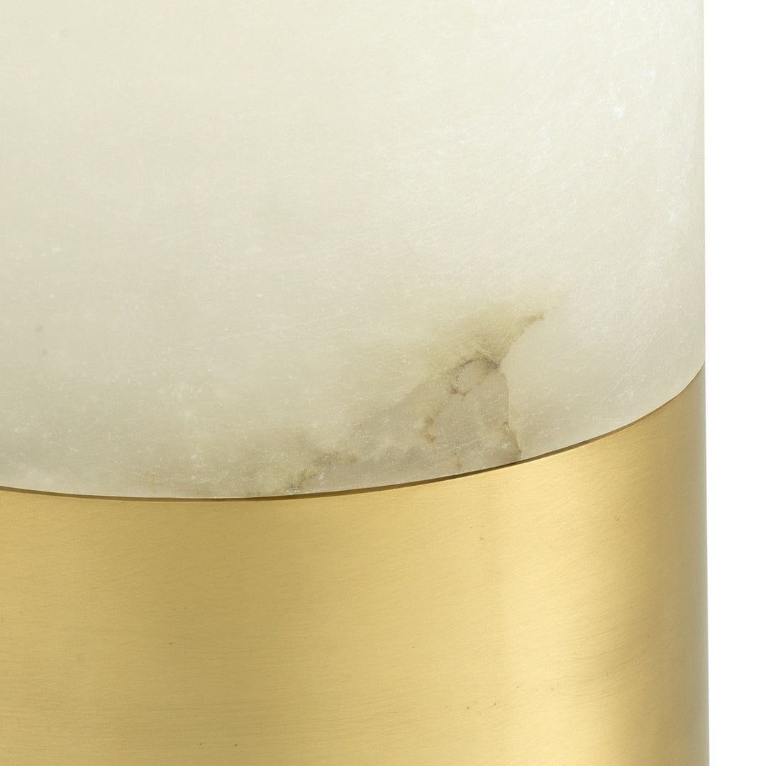 Table Lamp McLean ø 20 cm - Alabaster Antique Brass Finish UL