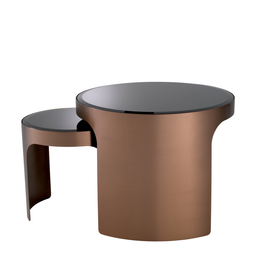 Eichholtz Side Table Piemonte - Brushed Copper Finish - Set Of 2