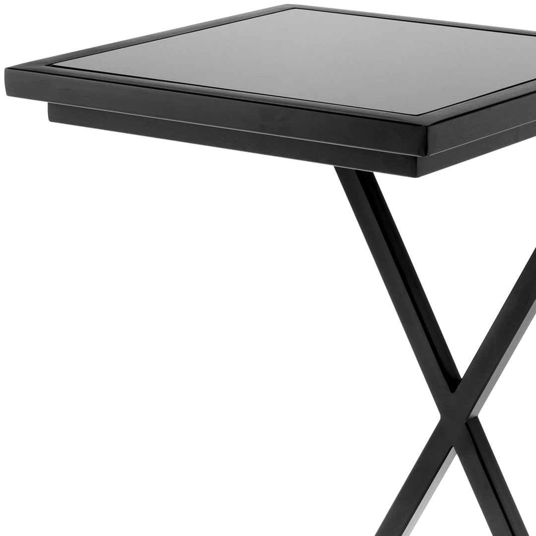 Cross Side Table - Black