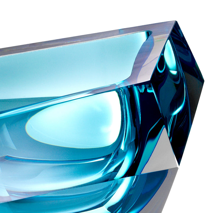 Eichholtz Alma Decorative Bowl - Blue Crystal Glass