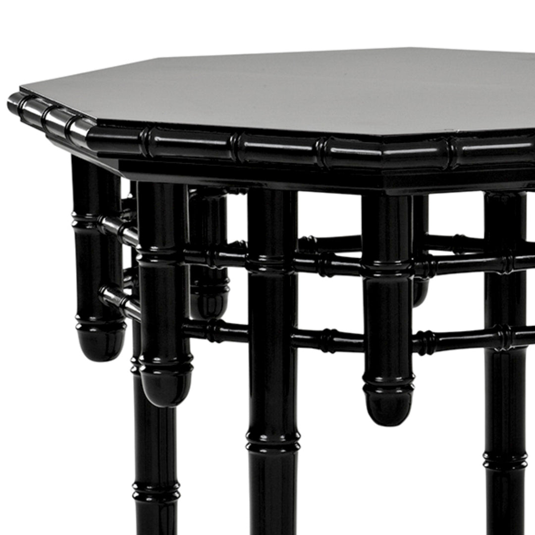 Octagonal Side Table - Black