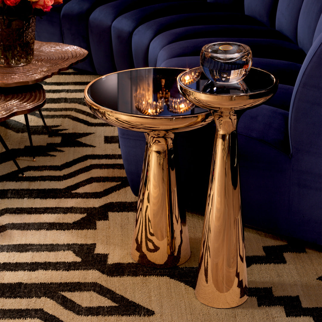 Lindos Low Side Table _x0096_ Brass & Black
