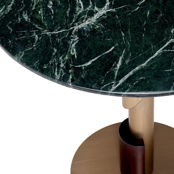 Eichholtz Dining Table Flow - Brushed Brass Green Marble